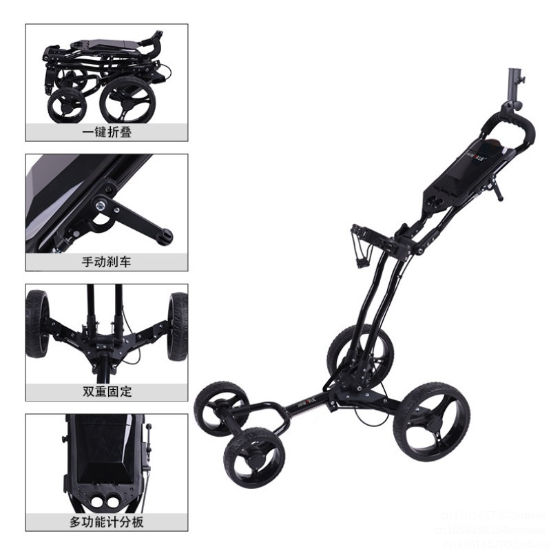 Golf Push Cart Swivel Foldable - Golf Bag Stand Cart recension och pris