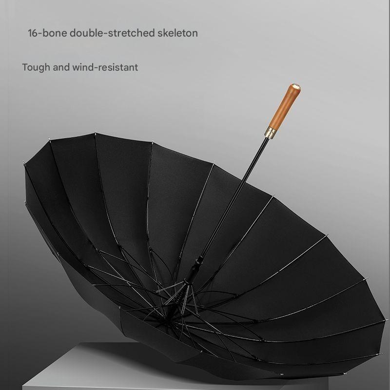 Automatic Wooden Handle Umbrel - Golf Umbrella Large recension och pris