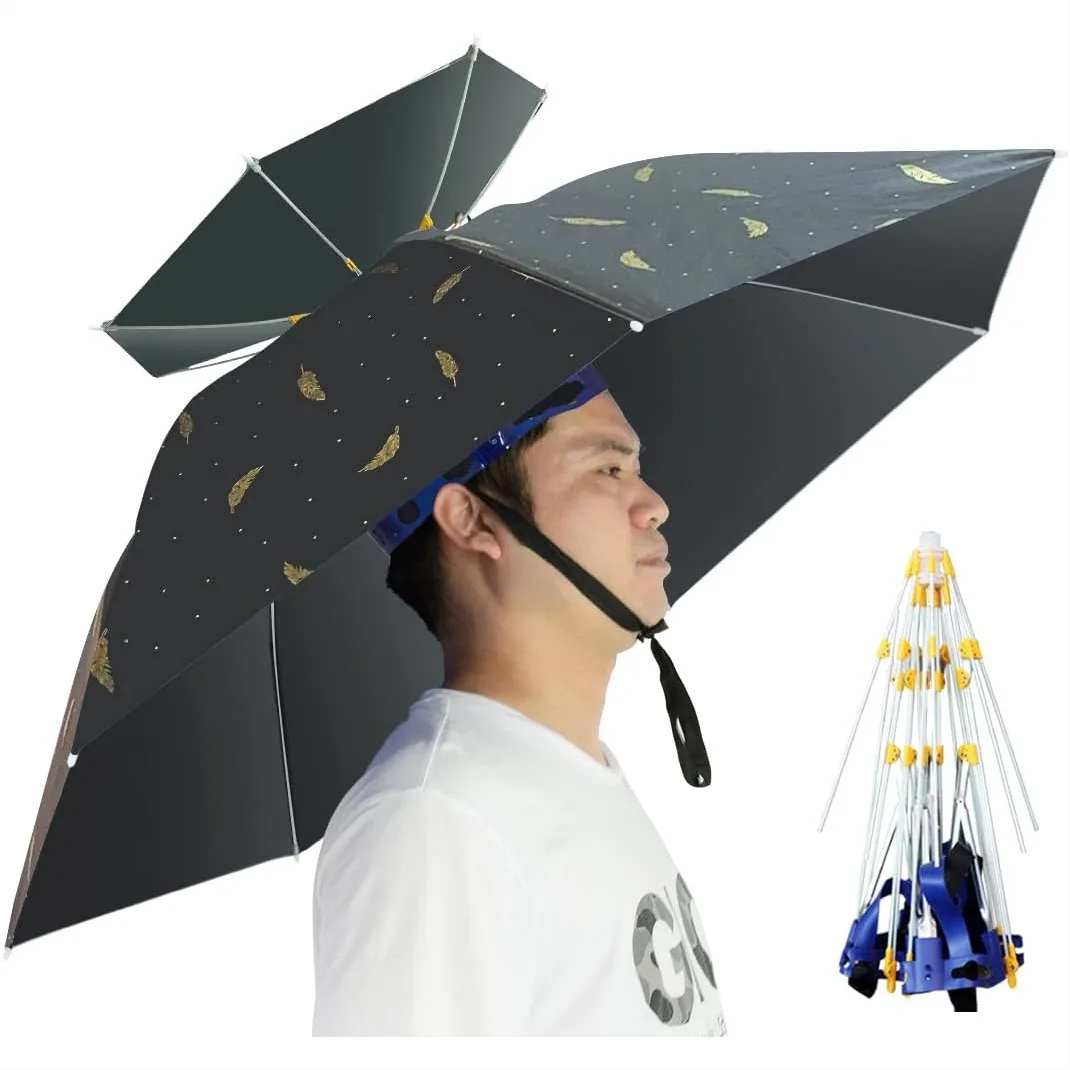 Umbrella Hat Folding Adjustabl - Golf Umbrella Large recension och pris