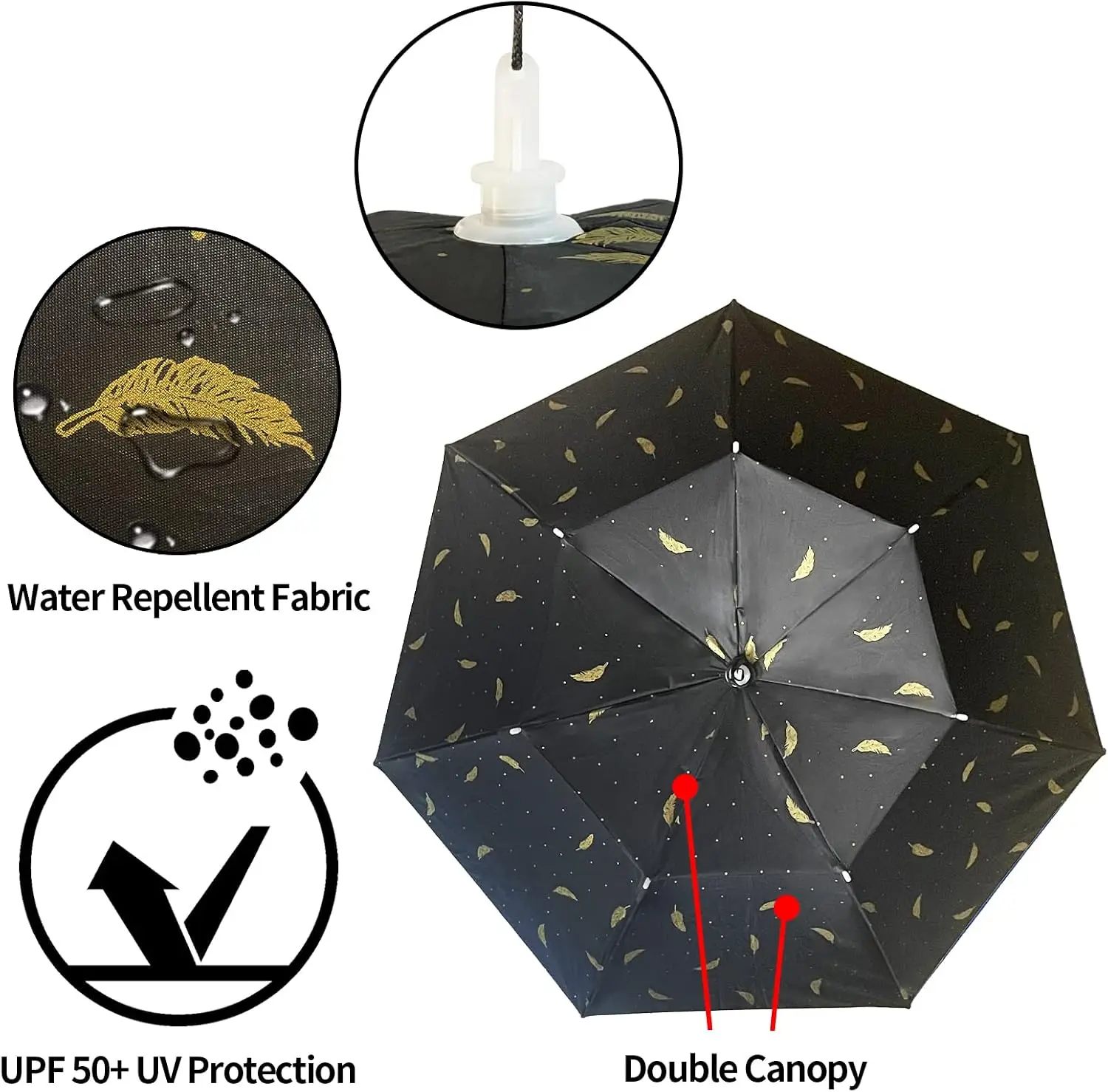 Umbrella Hat Folding Adjustabl - Golf Umbrella Large recension och pris