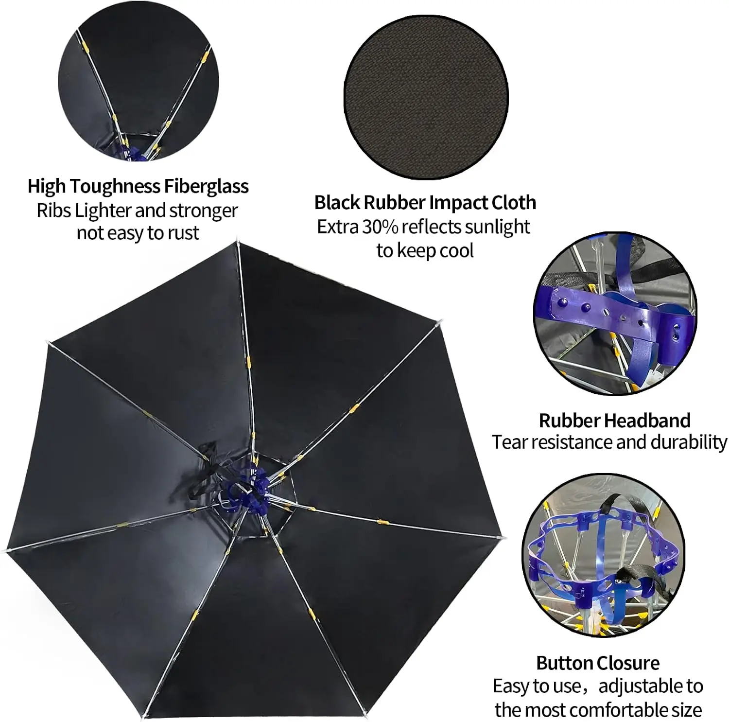 Umbrella Hat Folding Adjustabl - Golf Umbrella Large recension och pris