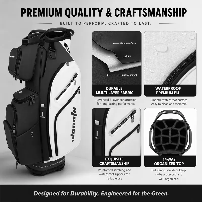 Wosofe 14 Way Golf Cart Bag Wa - Golf Bag Stand Cart recension och pris